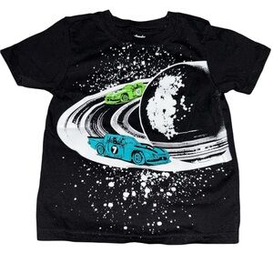 Garanimals Black Tee with Green and White Design